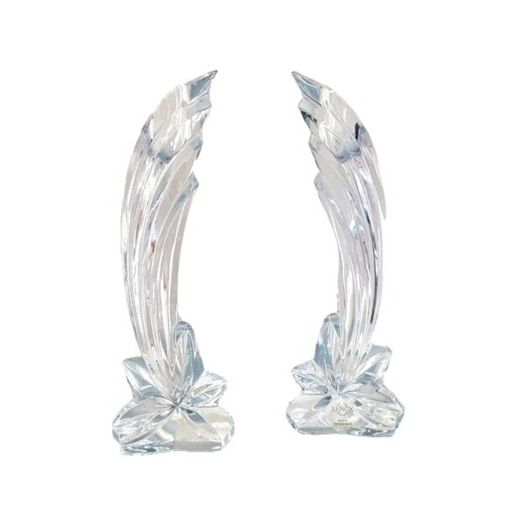 Lenox Shooting Star Crystal Glass Candle Holders Set of 2‎